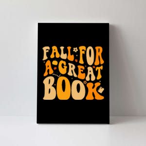 Fall For A Great Book Retro Fall Leaves Autumn Thanksgiving Canvas