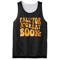 Fall For A Great Book Retro Fall Leaves Autumn Thanksgiving Mesh Reversible Basketball Jersey Tank