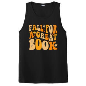 Fall For A Great Book Retro Fall Leaves Autumn Thanksgiving PosiCharge Competitor Tank