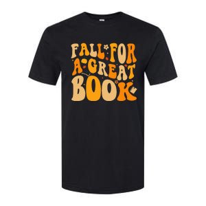 Fall For A Great Book Retro Fall Leaves Autumn Thanksgiving Softstyle CVC T-Shirt