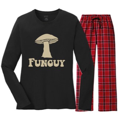 Funguy Funny Apparel Women's Long Sleeve Flannel Pajama Set 