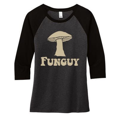 Funguy Funny Apparel Women's Tri-Blend 3/4-Sleeve Raglan Shirt