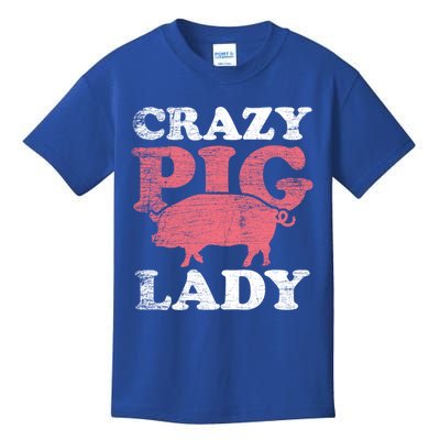 Farm Farmer Animal Crazy Pig Lady Pig Meaningful Gift Kids T-Shirt