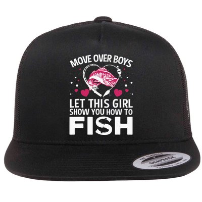 Funny Fishing Art For  Fishing Lover Fisherwoman Flat Bill Trucker Hat