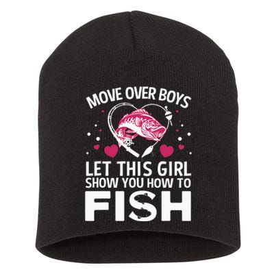 Funny Fishing Art For  Fishing Lover Fisherwoman Short Acrylic Beanie