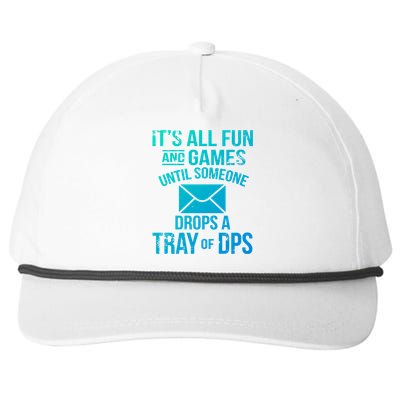 Funny Fun And Games Proud Postal Worker Meaningful Gift Snapback Five-Panel Rope Hat