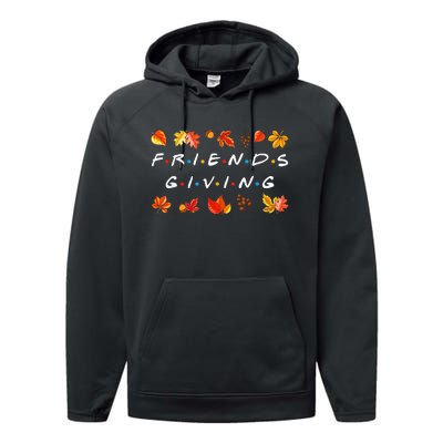 Friendsgiving Fall Autumn Friends & Family Thanksgiving Performance Fleece Hoodie