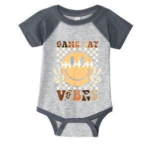 Funny Face American Football Game Day Vibes Sport Infant Baby Jersey Bodysuit