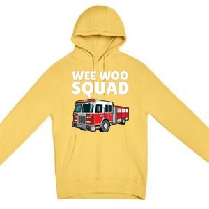 Funny Firefighter Art For Women Fire Truck Fireman Premium Pullover Hoodie