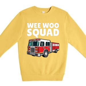 Funny Firefighter Art For Women Fire Truck Fireman Premium Crewneck Sweatshirt