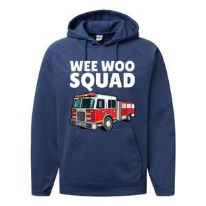 Funny Firefighter Art For Women Fire Truck Fireman Performance Fleece Hoodie