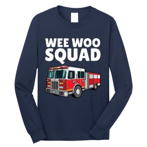 Funny Firefighter Art For Women Fire Truck Fireman Long Sleeve Shirt