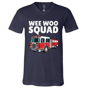 Funny Firefighter Art For Women Fire Truck Fireman V-Neck T-Shirt