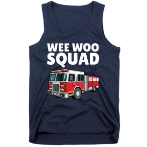 Funny Firefighter Art For Women Fire Truck Fireman Tank Top