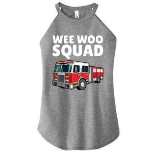 Funny Firefighter Art For Women Fire Truck Fireman Women's Perfect Tri Rocker Tank