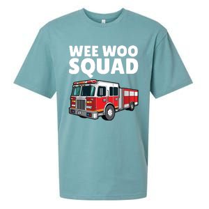 Funny Firefighter Art For Women Fire Truck Fireman Sueded Cloud Jersey T-Shirt