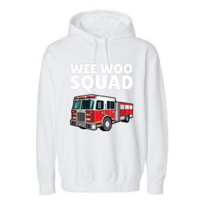 Funny Firefighter Art For Women Fire Truck Fireman Garment-Dyed Fleece Hoodie