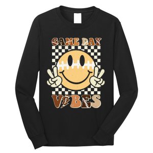 Funny Face American Football Game Day Vibes Sport Women Girl Long Sleeve Shirt