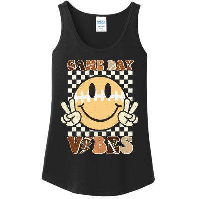 Funny Face American Football Game Day Vibes Sport Women Girl Ladies Essential Tank