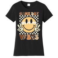 Funny Face American Football Game Day Vibes Sport Women Girl Women's T-Shirt