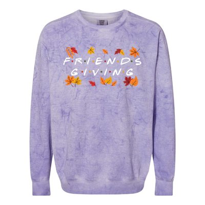 Friendsgiving Fall Autumn Friends & Family Thanksgiving Colorblast Crewneck Sweatshirt