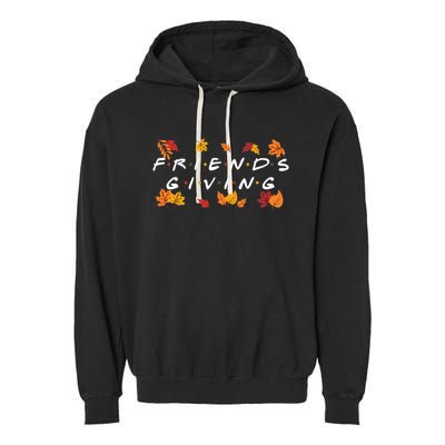 Friendsgiving Fall Autumn Friends & Family Thanksgiving Garment-Dyed Fleece Hoodie