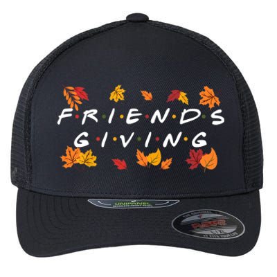 Friendsgiving Fall Autumn Friends & Family Thanksgiving Flexfit Unipanel Trucker Cap