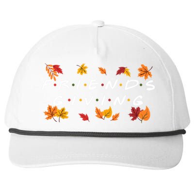 Friendsgiving Fall Autumn Friends & Family Thanksgiving Snapback Five-Panel Rope Hat