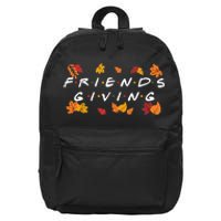 Friendsgiving Fall Autumn Friends & Family Thanksgiving 16 in Basic Backpack