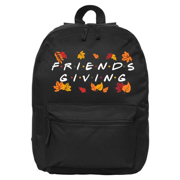 Friendsgiving Fall Autumn Friends & Family Thanksgiving 16 in Basic Backpack