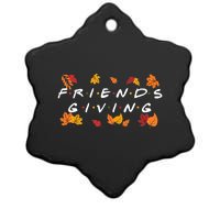 Friendsgiving Fall Autumn Friends & Family Thanksgiving Ceramic Star Ornament