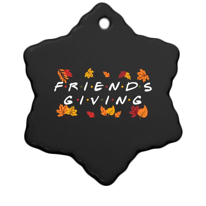 Friendsgiving Fall Autumn Friends & Family Thanksgiving Ceramic Star Ornament