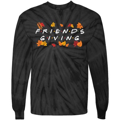 Friendsgiving Fall Autumn Friends & Family Thanksgiving Tie-Dye Long Sleeve Shirt