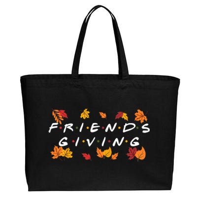 Friendsgiving Fall Autumn Friends & Family Thanksgiving Cotton Canvas Jumbo Tote