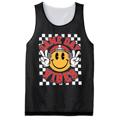 Football Face American Football Game Day Vibes Sport Mesh Reversible Basketball Jersey Tank