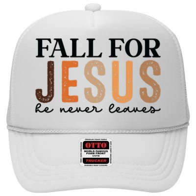 Fall High Crown Mesh Back Trucker Hat