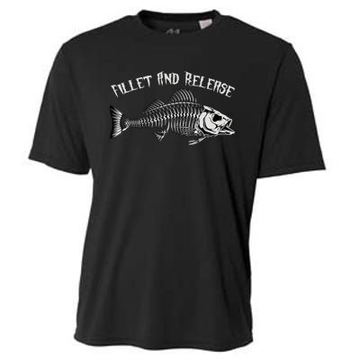 fishing fillet and release cool fisherman humor Cooling Performance Crew T-Shirt