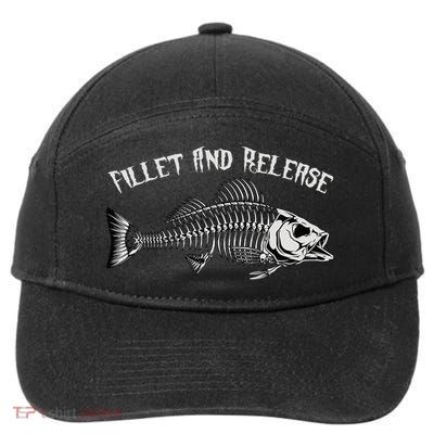 fishing fillet and release cool fisherman humor 7-Panel Snapback Hat