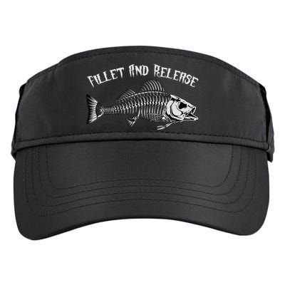 fishing fillet and release cool fisherman humor Adult Drive Performance Visor