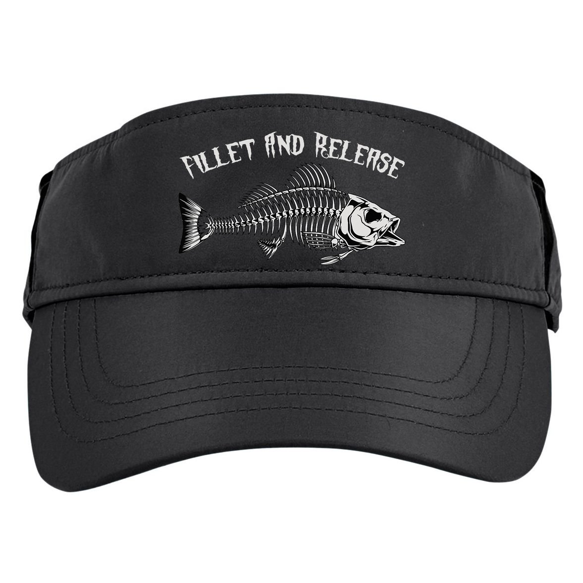 fishing fillet and release cool fisherman humor Adult Drive Performance Visor