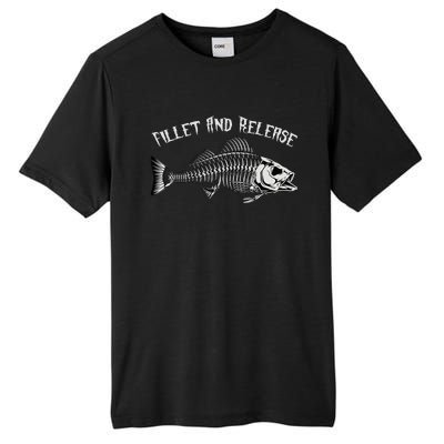 fishing fillet and release cool fisherman humor Tall Fusion ChromaSoft Performance T-Shirt