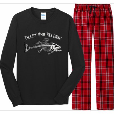 fishing fillet and release cool fisherman humor Long Sleeve Pajama Set