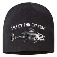 fishing fillet and release cool fisherman humor Sustainable Beanie