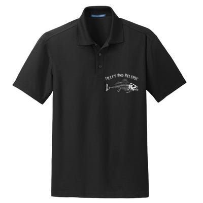 fishing fillet and release cool fisherman humor Dry Zone Grid Polo