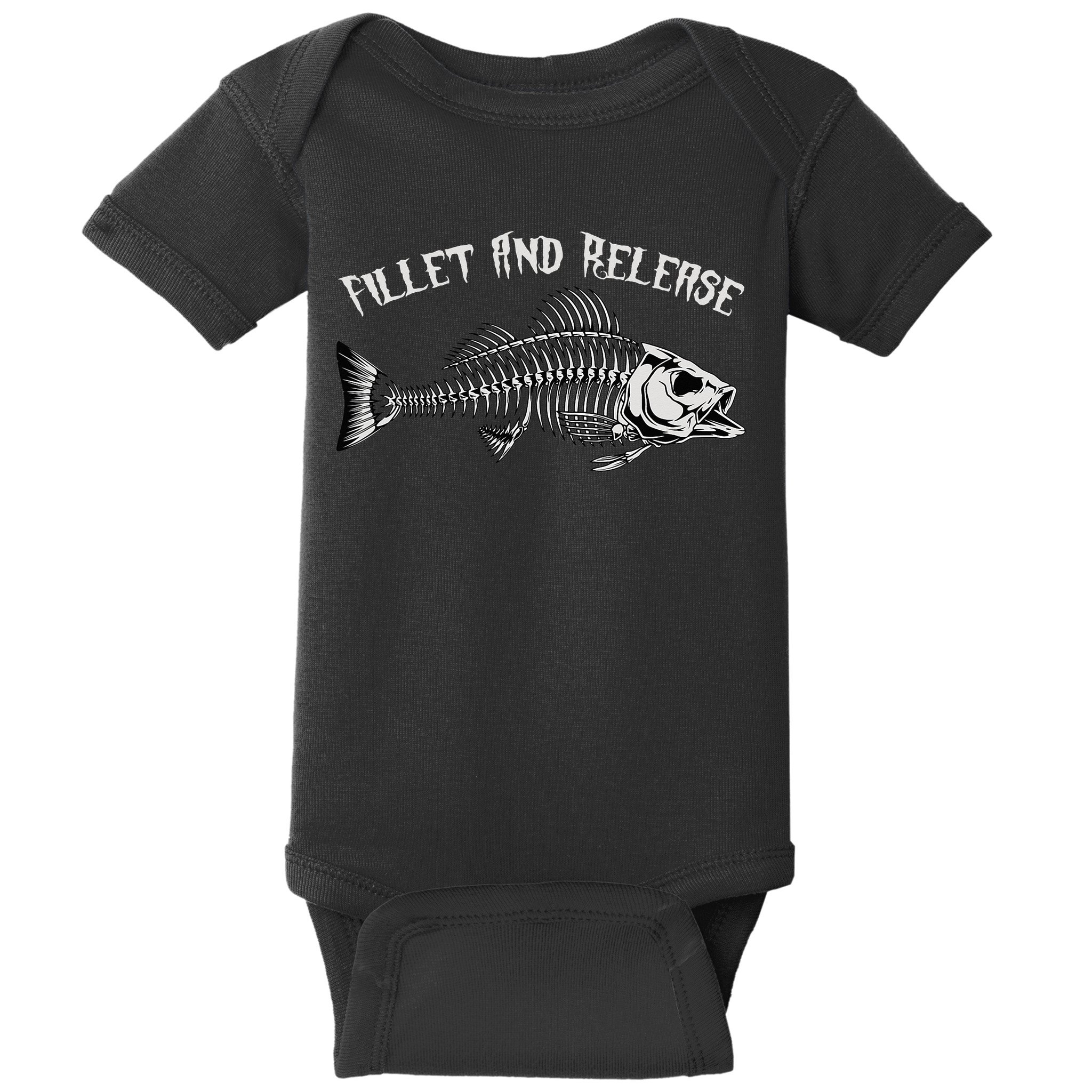fishing fillet and release cool fisherman humor Baby Bodysuit