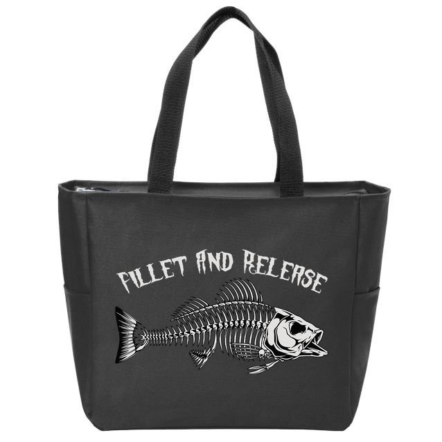 fishing fillet and release cool fisherman humor Zip Tote Bag