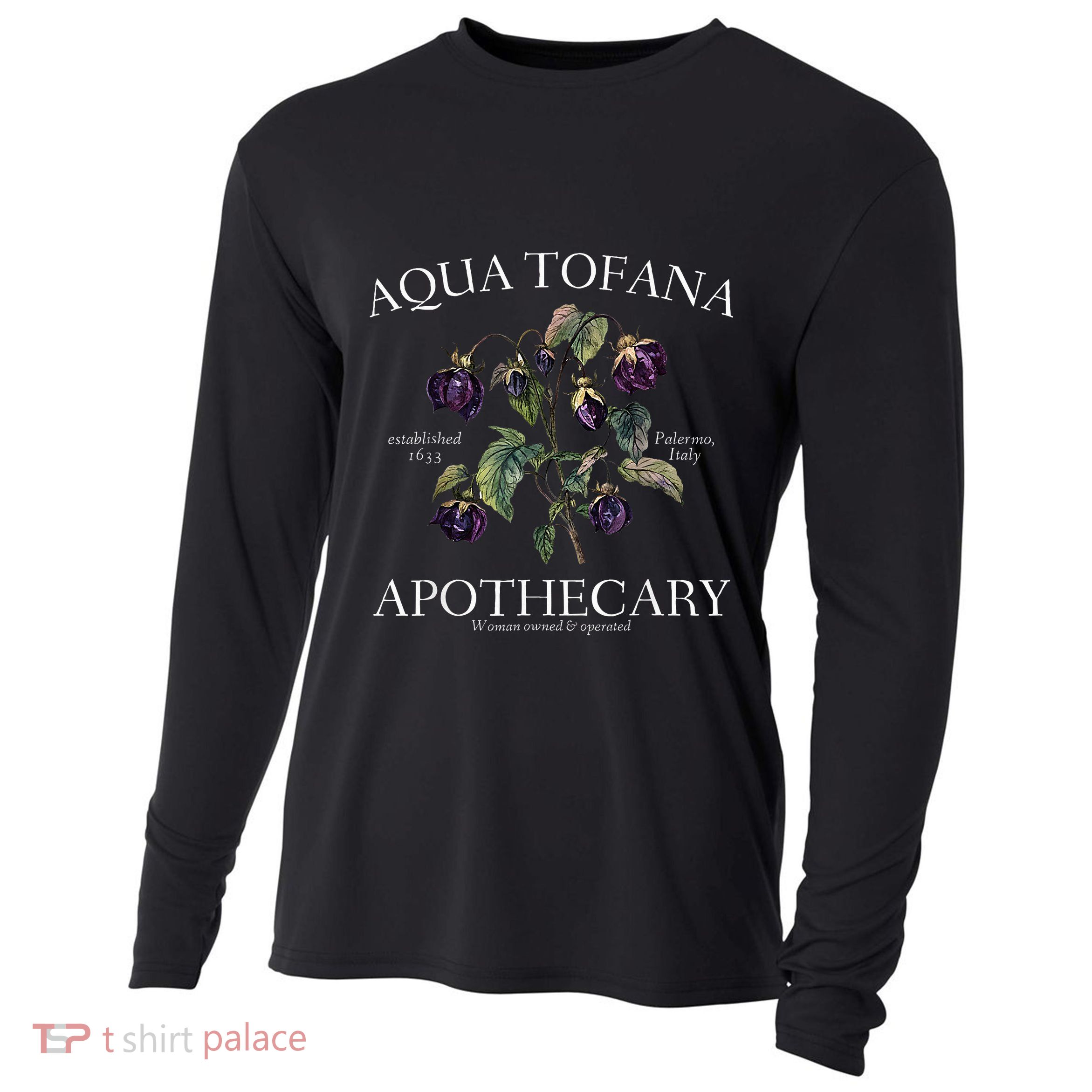 Funny Feminist Aqua Tofana Apothecary Vintage Cooling Performance Long Sleeve Crew