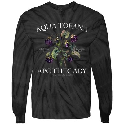 Funny Feminist Aqua Tofana Apothecary Vintage Tie-Dye Long Sleeve Shirt