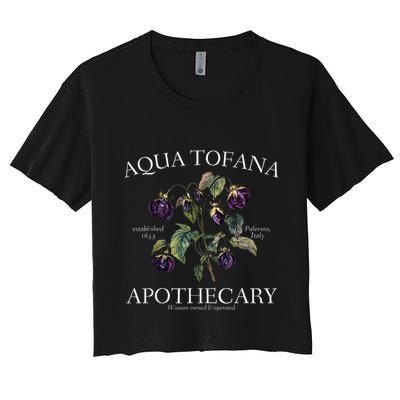 Funny Feminist Aqua Tofana Apothecary Vintage Crop Top