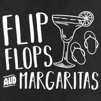 Flip Flops And Margaritas Funny Beach Summer Vacation Cool Gift 7 Panel Mesh Trucker Snapback Hat
